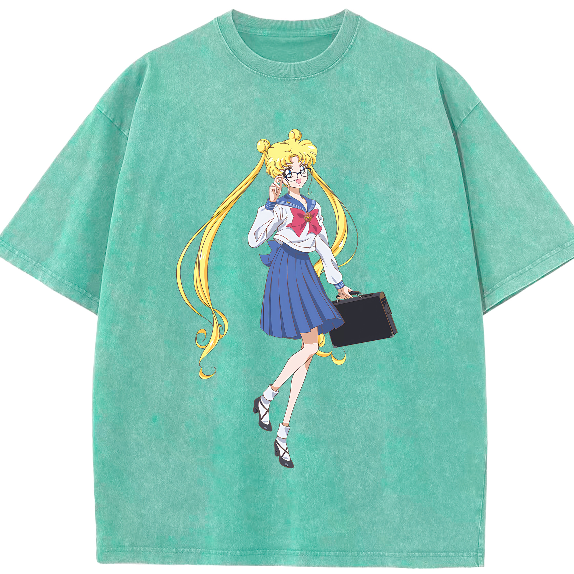 （画像用） 美少女戦士セーラームーン 愛野 美奈子 あいの みなこ Sailor Moon Aino Minako 綿100% ヴィンテージ風 半袖Tシャツ（フロントプリント）